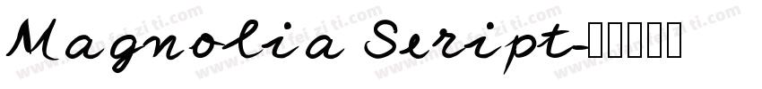 Magnolia Seript字体转换